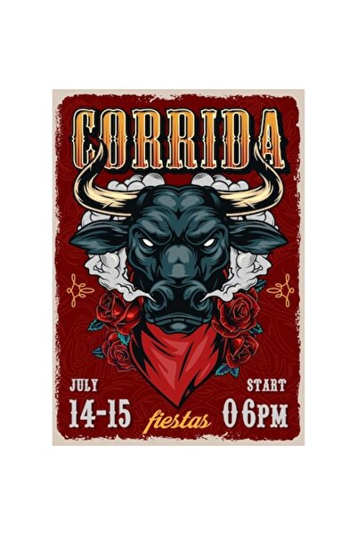 Persona Refrigerator magnet, bull and bullfight design, 20x29 cm