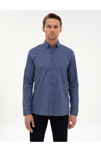 Pierre Cardin İndigo Regular Fit Uzun Kollu Gömlek 50311308-VR028