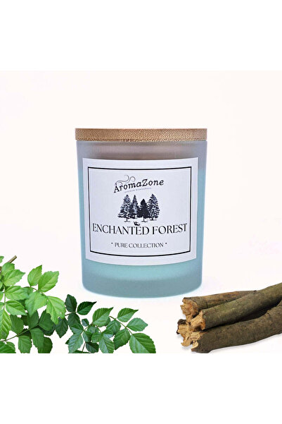 AromaZone ENCHANTED FOREST Soy & Coconut Candle, Handmade – 220g, 45h Burn Time