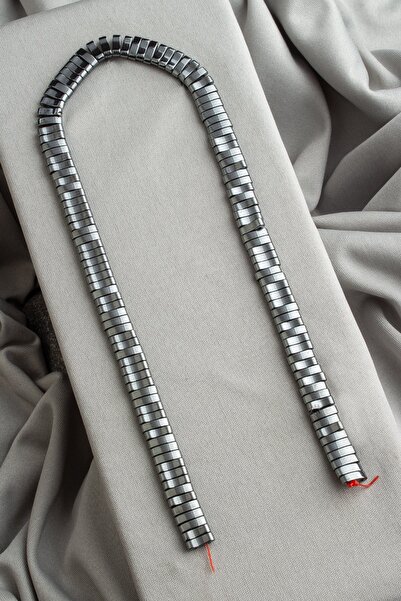 Uçar Doğaltaş Hematit Doğal Taş Titanyum Çift Delikli 3x10mm Dizi