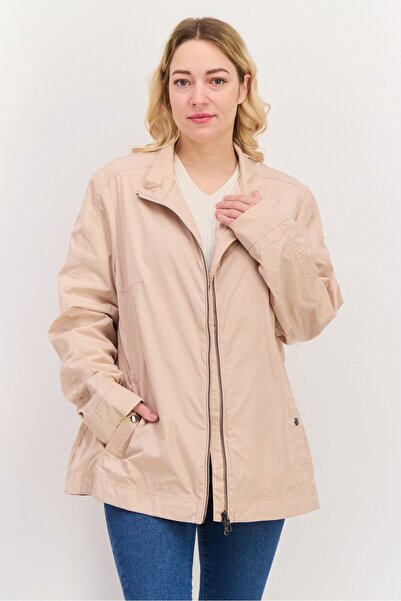 Geox Women Solid Windbreaker Jacket, Light Pink
