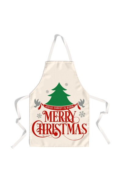 Club Cotton Kitchen apron with Christmas motifs, Pine