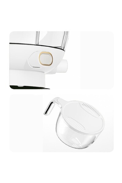 Flippy 10L 360° Rotary Cereal Dispenser, 6 Compartments, Egg Tray, Drain Cup, 35x27.5 cm, White