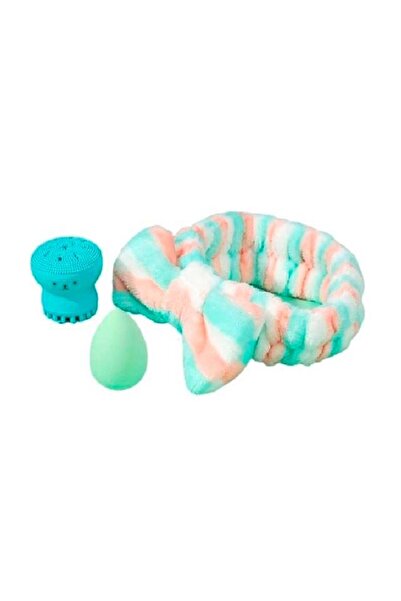 KESNUP Skin cleansing set with headband, silicone device and Blue sponge