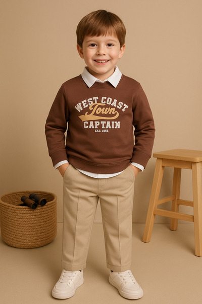 tinytrends Baby Boy&Child West Coast Tour 3-Piece Set Sweatshirt Shirt Pants