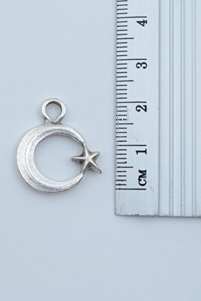 ıdr Minimal Ay Yıldız Gümüş Kaplama Deri İp Kolye