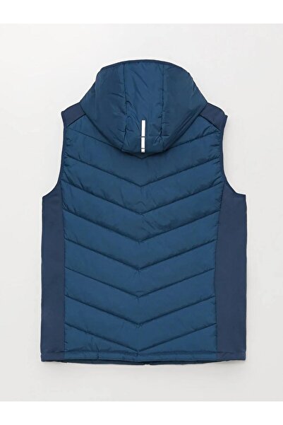 LC Waikiki XSIDE ACTIVE Indigo Standart Kalıp Kapüşonlu Erkek Şişme Yelek