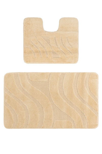 Symphony Set 2 Covorase Baie Model 2540, Bej, Antiderapant, Antialergic, Poli...