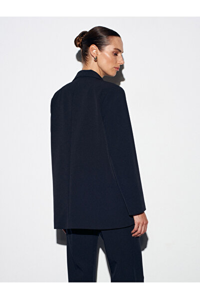 Dilvin 60776 Metal Button Blazer-Black