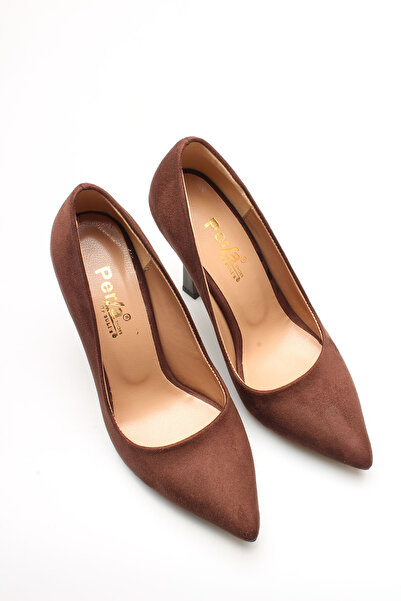 İDİL KAHVERENGİ SÜET KADIN TOPUKLU