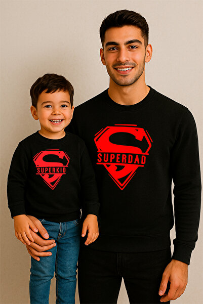 SVART WEAR سترة سوبر داد سوبر كيد بابا سون داد سون للأولاد والأطفال مصنوعة من...