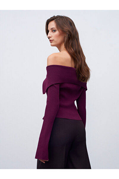 Dilvin 7535 Yanı Fermuarlı Bol Paça Pantolon-Koyu Kahve