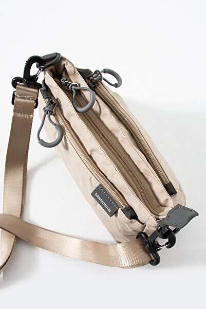 Sanmorris Women's 3 Compartment Parachute Fabric Adjustable Crossbody Bag