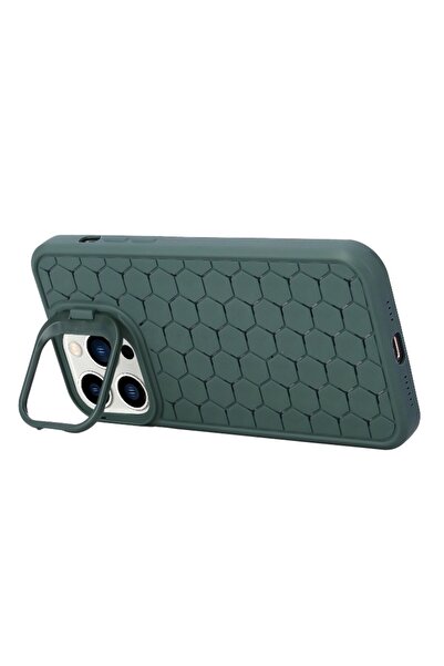 Flippy Προστατευτική θήκη TPU, Flippy, για Apple iPhone 15 Pro Max, 3D Cube, Δαχτυλίδι, Προστασία Κάμερας, Πράσινο