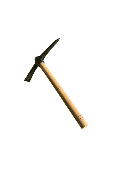 Aki Yekpare Dövme Çelik Mini Kazma Kamp & Outdoor & Bahçe (600gr Saplı)