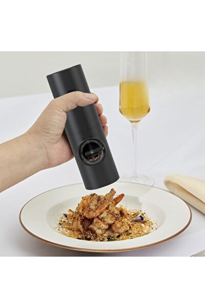 Flippy Electric Coffee and Spice Grinder, Flippy, Battery Charging, 18x5.5cm, Black