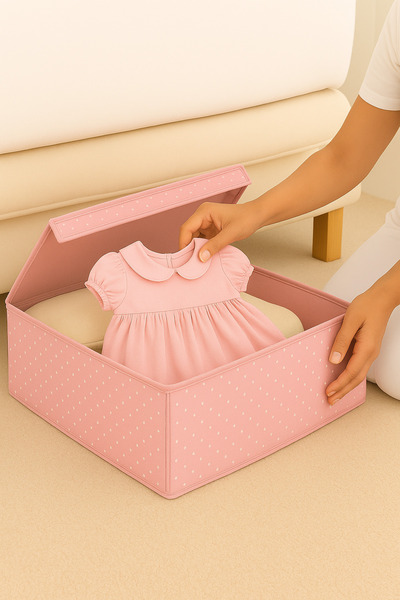 Serstil Underbed Storage Box with Lid – Duvet Cover Clothing Storage Box Organizer 50X40X19