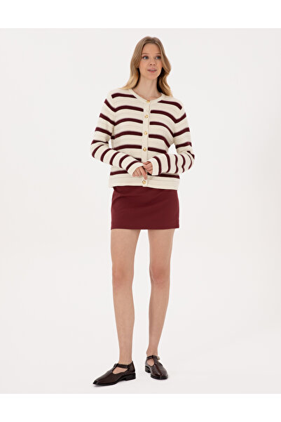 Pierre Cardin Vişne Regular Fit Triko Hırka 50310974-VR223