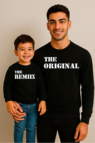 SVART WEAR The Remix The Original Baba Oğul Dad Son Boy Child Combinație Swea tricou PRET PENTRU O PERSONĂ 100% bumbac