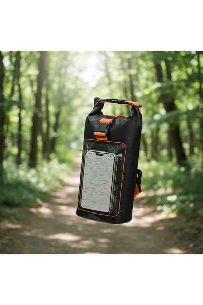 Destello 2L Premium Waterproof Crossbody Bag with Phone Touch Window - Orange