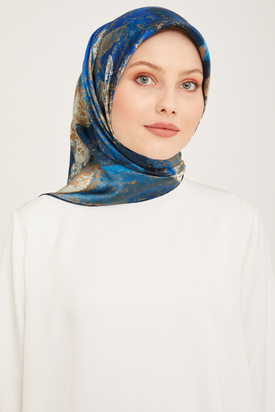 Armine Nostalji̇ Sura Silk Scarf 23Ka9015D03-01
