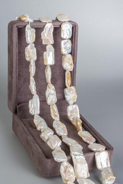 Uçar Doğaltaş İnci Doğal Taş Amorf Yassı Dikdörtgen Kesim 15x20mm Dizi