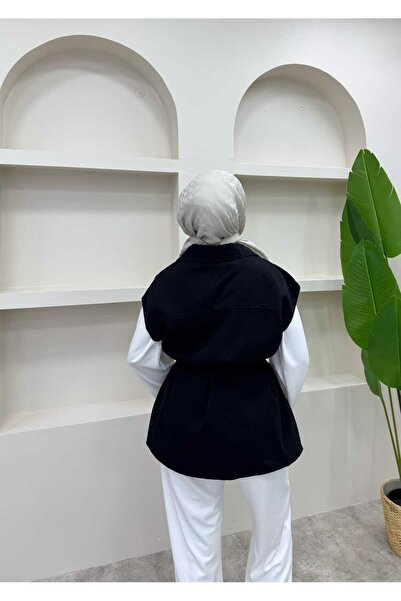 lurex moda Double Pocket Denim Vest