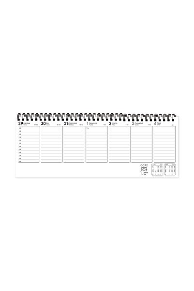 KESKİN COLOR Keskin 2026-Aj-65 12*33.5 Weekly Desk Agenda-Flower