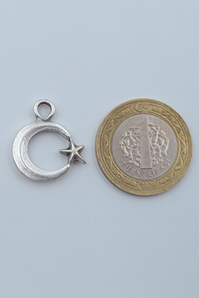 ıdr Minimal Ay Yıldız Gümüş Kaplama Deri İp Kolye