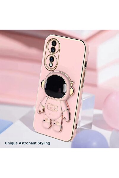 Flippy Θήκη προστασίας Flippy 2 σε 1 για Huawei Mate 60 Pro, Astronaut με βάση, TPU, ροζ