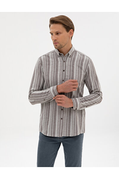 Pierre Cardin Mink Regular Fit Long Sleeve Shirt 50312328-Vr052