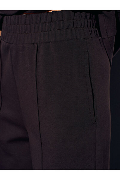 Dilvin 71925 Beli Lastikli Bol Pantolon-Koyu Kahve