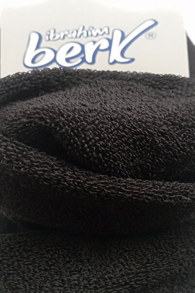 İbrahim Berk 12 Çif Erkek Kadın Havlu Patik Çorap Siyah Bilek Boy Unisex Kısa Patik Çorap