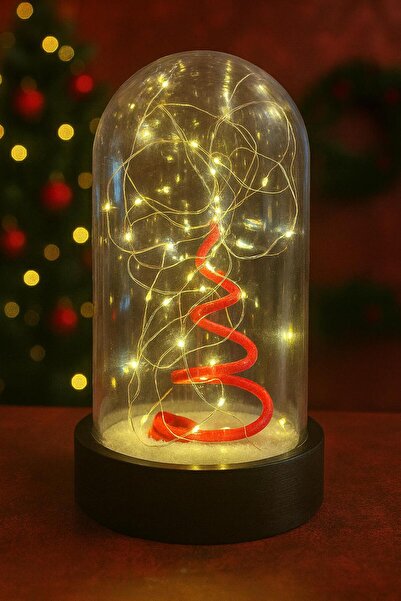 3D Stuff Fanusta Işıklı Yılbaşı Süsü - Geyik Figürlü Süs-Yılbaşı Kar Küresi- ...