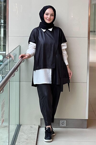 Nurcan Çetin Vest Shirt Pants 3-Piece Set