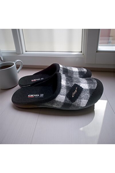 Ceyo Papuci de casă confortabili și ușori din pâslă ortopedică completă