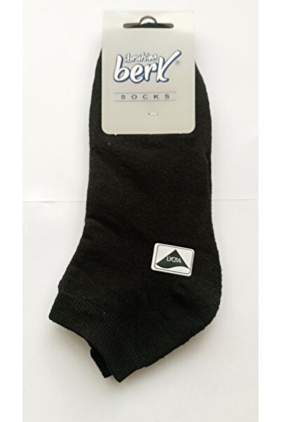 İbrahim Berk 6 Çif Erkek Kadın Havlu Patik Çorap Siyah Bilek Boy Unisex Kısa Patik Çorap