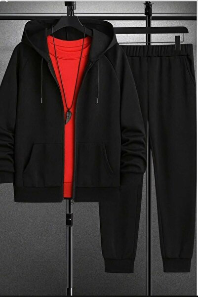 BRLKN Hooded Jacket-Sweatpants-Sweatshirt 3-Piece Set