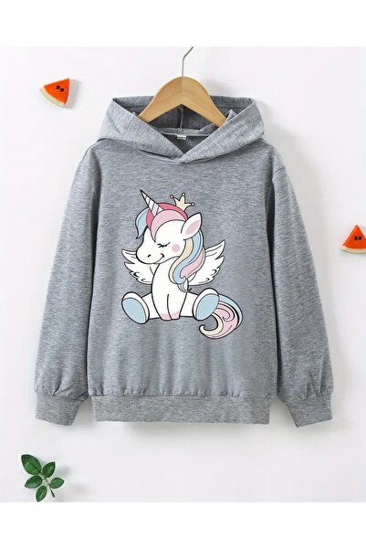 oneagılyazı Jednorog Štampano Sa kapuljačom Dukserica