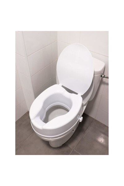 MACVI Înălțător pentru capac de toaletă de 15 cm, suport universal, capacitate de susținere de 210 kg, alb.