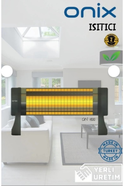 onix ON-1500 1500 Watt Devrilme Emniyet Ayarlı 2 Kademe Isı Ayarlı ayak Isıtıcı Soba