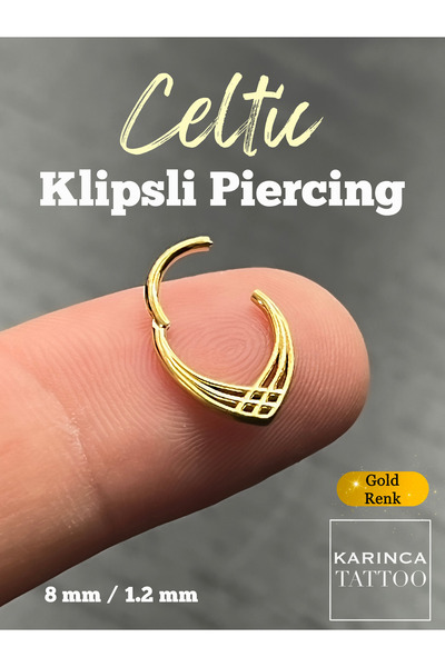 Karınca Piercing Celtic Halka Klipsli Piercing Septum Kulak Kıkırdak Forward Daith Rook Helix Conch Lobe Küpe