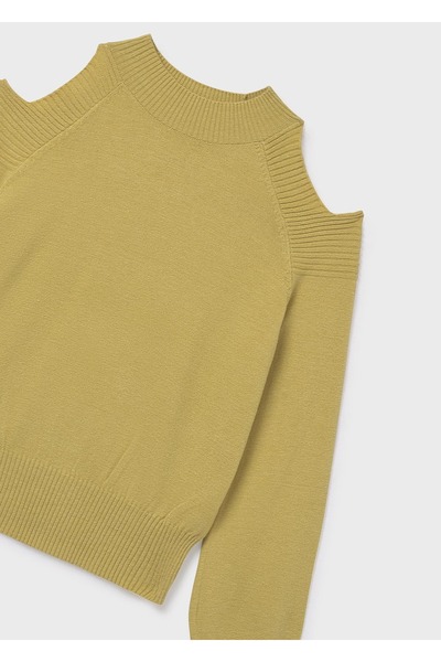 MAYORAL Pulover cu gât roșu cu detaliu pe umăr pentru fetiță 7312