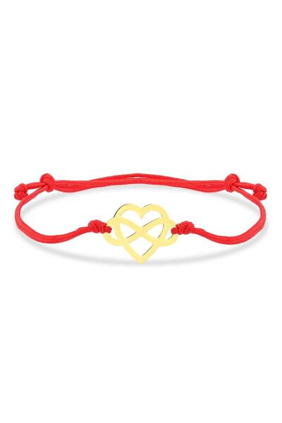 Koçak 14 Ayar Sonsuz Kalp Altın İpli Bileklik