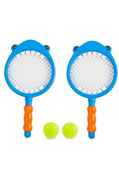 Other RAKIETKI DO TENISA W KSZTAŁCIE REKINA ZESTAW 2 RAKIETEK I 2 PIŁECZEK 135873