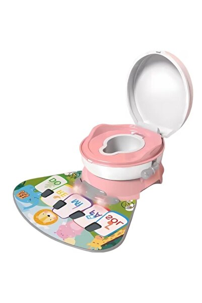 MACVI ® Kids Musical Potty, Soft Seat, Rounded Edges, Splash-Proof, Reducer & Collector, Light Pink.