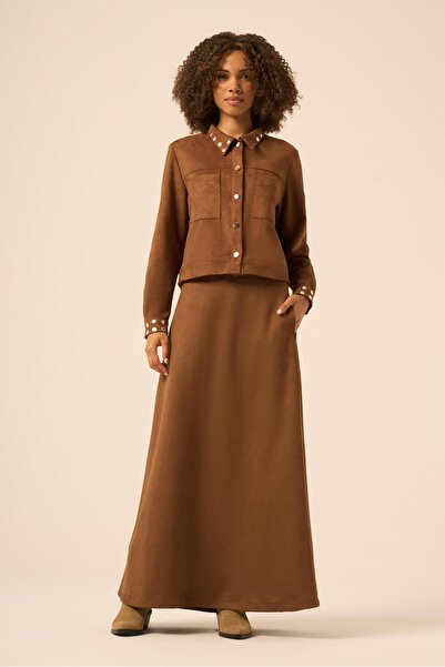 FTZ WOMEN Scuba Suit with Skirt Bitter Brown 31230