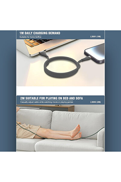 Glassology 30W USB to Type-C Braided Cable 1m – Green