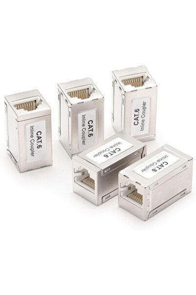 KASTWAVE وصلة إيثرنت محمية من أنثى إلى أنثى RJ45، Cat7/Cat6/Cat5e، فضية (عبوة...