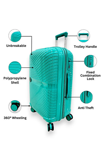 INFINITY 24" Medium Size Trolley Luggage | Hard Side Abs Spinner Luggage Trolley